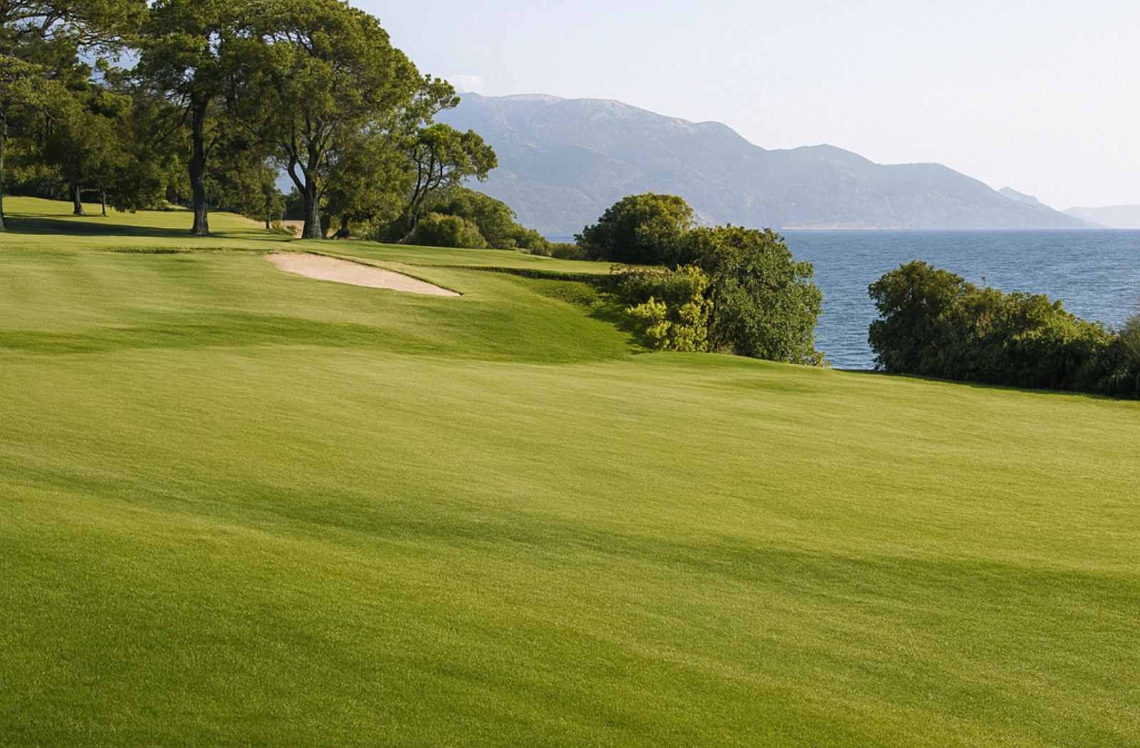 Sicht auf einen Golfplatz auf Mallorca
